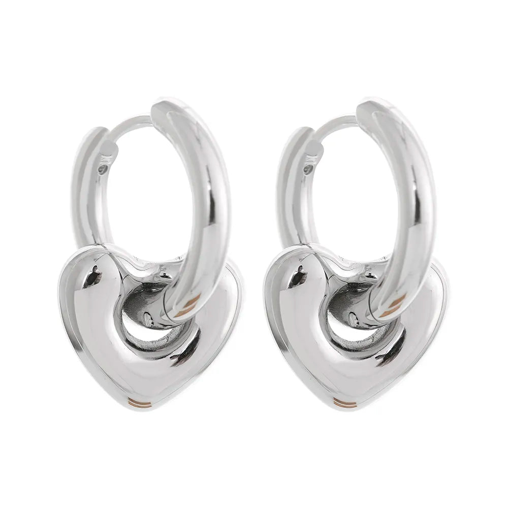 Les joyeuses boucles d'oreille de type anneaux avec pendentif - La Simone Bijoux