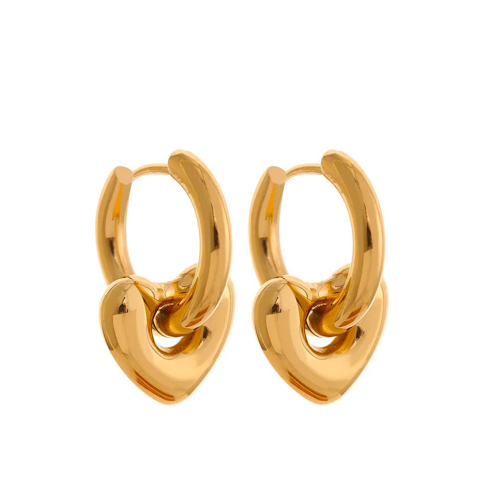 Les joyeuses boucles d'oreille de type anneaux avec pendentif - La Simone Bijoux