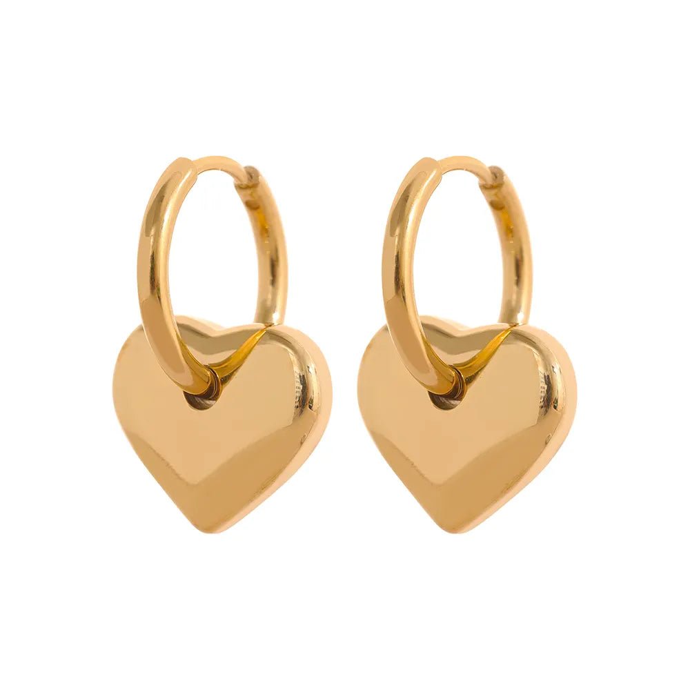 Les joyeuses boucles d'oreille de type anneaux avec pendentif - La Simone Bijoux