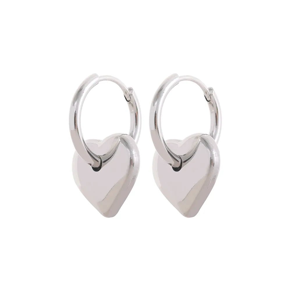 Les joyeuses boucles d'oreille de type anneaux avec pendentif - La Simone Bijoux